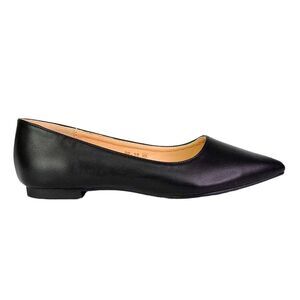 XY London Womens/Ladies Bubbles Pointed Ballerina Flats / Black